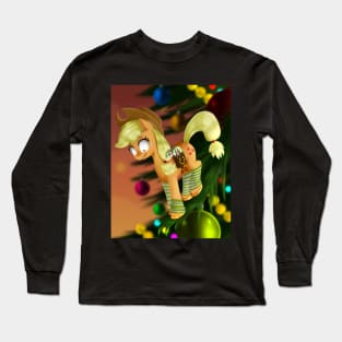 Tiny Applejack at Christmas Long Sleeve T-Shirt